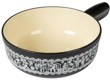 Kuhn Rikon 32322 - Fondue de queso (hierro fundido, 24 cm), color negro