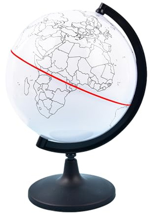 Dranng Globe pour Tout-Petits | Globe Terrestre Vierge Portable à Colorier | Modèle Non Peint sur Support, Effaçable pour Garçons et Filles