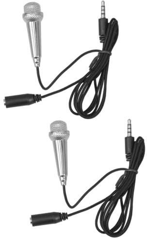 ibasenice 2stücke Mini Mikrofon Tragbares Mikrofon Für Handy Und Tablet Kompakt Leicht Für Karaoke Und Videoaufnahmen Für Unterwegs