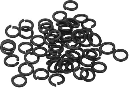 QUARKZMAN Rondelle Fendue Blocage, M5 304 Acier Inoxydable Rondelle Ressort Blocage 50pcs, Noir