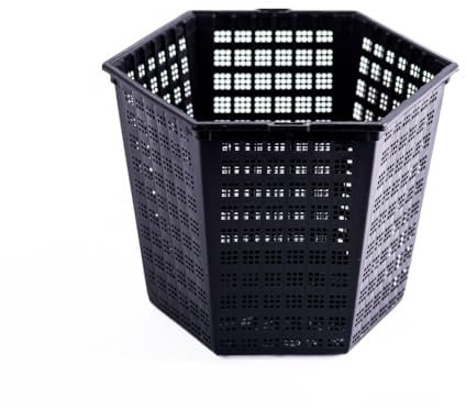 Aquatics 3 Litre 18x21cm Hexagonal Planting Basket – Ideal for Ponds & Water Gardens, Perfect for Aquatic Plants, XXX by Thompson and Morgan