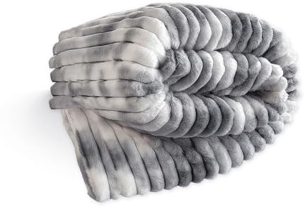 Kuscheldecke Grau Tie-Dye Weich Flanell 150 x 200 cm - Warme Flauschig Cord Decke Korddecke Wohndecke für Couch Sofa Decken & Plüschdecke Tagesdecke Ganzjahreszeiten