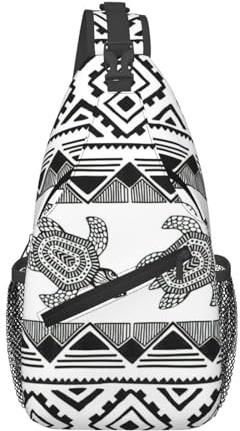 Schultertasche Ethnische Schildkröte Gestreift Slingtasche Mode Wasserdicht Geschäft Schultertasche, Für Outdoor, Schule, Radfahren