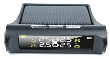 KIXZSAZ Tester di pressione pneumatici per auto ad energia solare ABS IP67 Sensore di temperatura per interfaccia USB digitale elettrico esterno esterno impermeabile