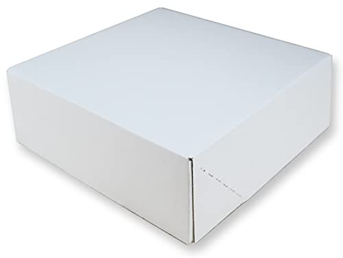 10 Tortenkartons 34x34x11cm einteilig | Kuchen Transportbox aus Pappe für Torten und Kuchen | Praktische Kuchenkartons oder Cake Box | Die Kuchenbox aus stabiler Pappe als Kuchen Verpackung