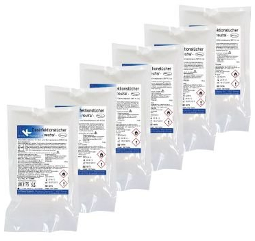KK Desinfektionstücher Nachfüll-Set | Inhalt: 6 Nachfüllbeutel mit á 120 gebrauchsfertigen Desinfektionstüchern | Verschiedene Duftsorten | Neutral