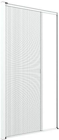 Zanzanet Zanzariera laterale orizzontale su misura porta finestra scorrevole avvolgibile rullo a molla guida calpestabile cassonetto 50mm personalizzabile colori e reti Made in Italy Bianco