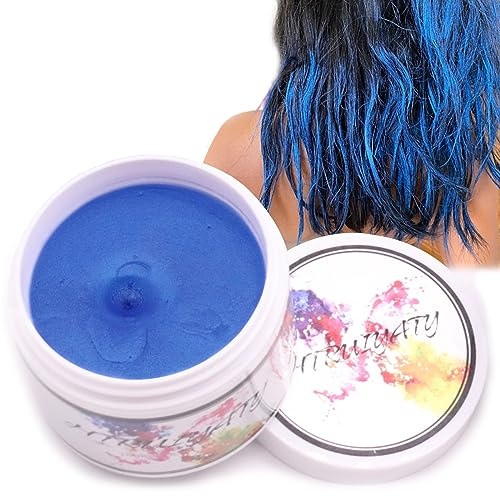 Cera Cabello Para Pelo Unisexo Cera para el cabello Lavable Tinte Temporal Capilares Apta para fiesta Halloween Navidad-Azul