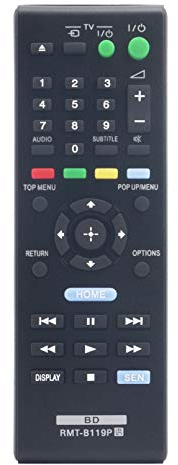 ALLIMITY RMT-B119P Télécommande Remplacer pour Sony Blu-Ray Disc Player BDP-S1100 BDP-S4100B BDP-S1100B BDP-S490 BDP-S390 BDP-S590 BDP-S3100 BDP-S5100 BDP-S4100 BDP-S390B