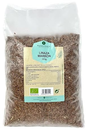 PLANETA HUERTO | Linaza Marrón ECO 2,5 kg – Semillas de Linaza Ecológica, Ricas en Omega 3, Fibra y Nutrientes Esenciales