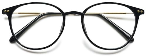 VEVESMUNDO Anti Blaulicht Lesebrille Modern Hornbrille Blaulichtfilter Sehhilfe Lesehilfe Brillen Damen Herren (1 Stück Schwarz, 2.0)