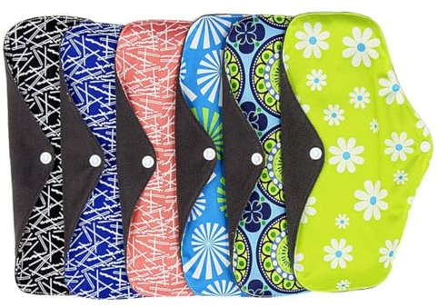 Menstruationstuch, Weiche Frauen Tücher Pads für Hygiene Zeit Slipeinlage, Waschbar Wiederverwendbar, Saugfähig, Physiologische Windel, zufällige Farbe (10 Stk)