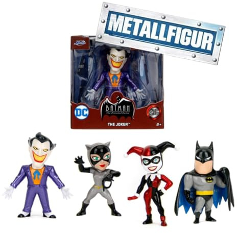 Jada Toys DC Batman (1 Stück) - 1 von 4 Sammelfiguren aus Metall (Batman, Joker, Catwoman, Harley Quinn) für Fans und Sammler ab 8 Jahre, Welle 2, Auswahl per Zufallslos, 6,5cm