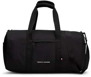 Tommy Hilfiger Herren Element Duffle Bag mit abnehmbarem Crossbody-Gurt, Schwarz, Einheitsgröße