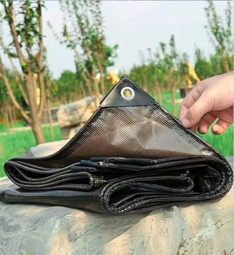 PIPRE 1m x 1.2m Large Black Tarpaulin in Various Sizes - Durable, Water-Resistant & UV Resistant Tarp for Outdoor, Camping & Garden - Multi-Size Protective Ground Sheet for Versatile Use