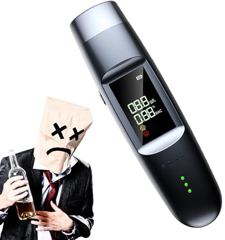 Tester per etilometro,Rilevatore di alcol ad alta precisione per alcol ad | alta precisione | Tester per etilometro a trasmissione vocale con display a LED, tester per alcol nel respiro per uso