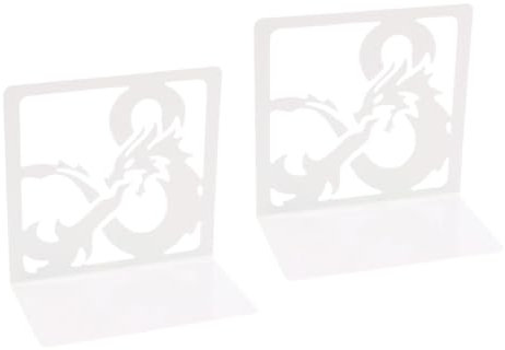 NUOBESTY Buchstütze Aus Metall Mit Drachenmuster Buchstützen Für Regale Schreibtisch-bücherregal Einfache Reinigung