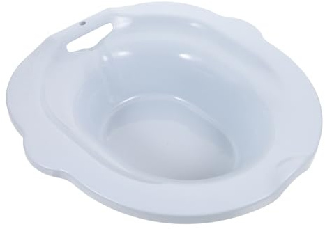 GARVALON Sitzbad Becken Pp Pflegebecken mit Überlaufschutz Ergonomisch für Schwangere und Patienten Intimreinigung Sitzbadewanne über Toilettensitz Badehilfe