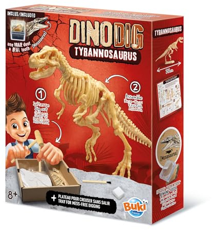 Buki 445TYR - Dino zum Ausgraben – T-Rex | Archäologie-Spielzeug für Kinder ab 8 Jahren | Dinosaurier Skelett Ausgrabungsset