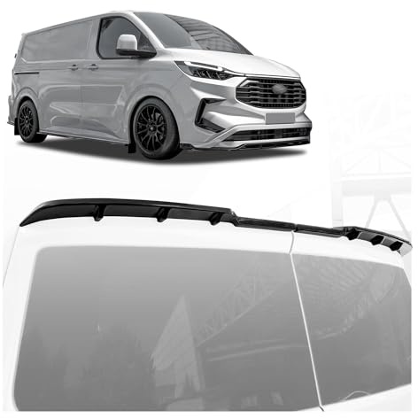 CHROMEMASTER | Spoiler da Tetto; Spoiler Posteriore Compatibile con Ford Transit Custom 2023 +; Alettone Tetto; Poliuretano; Per la verniciatura; Metodo di Montaggio: Colla | Tuning Ottico per Auto