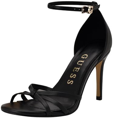 GUESS Sandalo Donna Primavera con Tacco, Nero 002., 4.5 UK