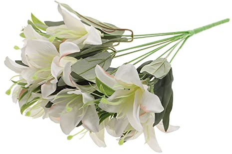Garneck Lirio Artificial De Flores Decorativo De Lirios Ornamentales para Fiesta De Flores De Flor Realista