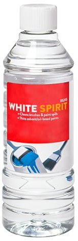 White Spirit 500ml Multi-Purpose Paint Solvent for Cleaning Brushes, Thinning Oil-Based Paints, Removing Grease and General DIY Use