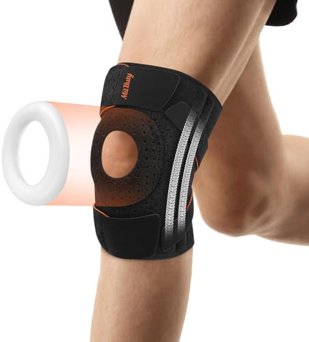 MitButy Knee Support for Men & Women – Adjustable Knee Brace with Open Patella & Built-in Patella Gel Pads for Running, Walking, Gym, Arthritis – Knee Protector & Relief for Sports & Daily Activities