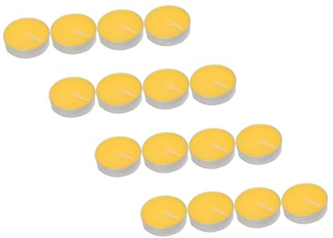 HOLIDYOYO 16piezas Velas De Ghee Sin Humo Para Calentar Té Velas De Mantequilla Vegetal Para Salones De Té De Oficina Suministros
