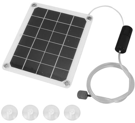 Aireador para estanque solar – Bomba de oxígeno USB portátil | Aireador para agua ajustable, apto para lagos, depósitos, fuentes, hidropónico, uso exterior, función ecológica, carga solar