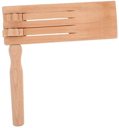 SOPOTUTU Instrument Musical Bois à Cliquet Crécelle Traditionnelle Bois pour Événements Festifs Fêtes et Célébrations de Noël Éducatif