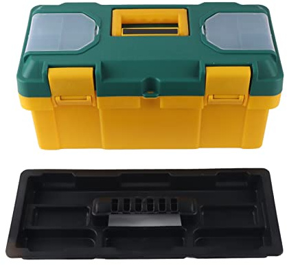 Caisse a Outil, Portable Multifonction Boite a Outils Vide avec plateau amovible pour un Accès Facile aux Outils (17 Inch 45x40x6cm)