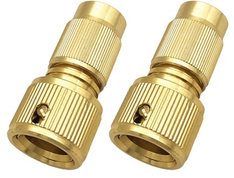 LUCKGONI Juego de 2 piezas de reparación de manguera extensible de aluminio, adaptador de grifo de agua, conector de manguera de jardín expandible