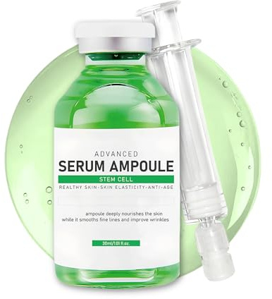 Control Stem Cell Ampoule, Microneedling Serum Booster for Face, Micro Infusion Anti Aging Essence, Fine Lines Wrinkles, Firming, Smoothing, Rejuvenating & Enhances Skin Elasticity, 30ML