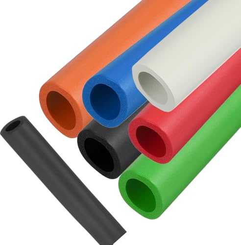 1.0M Kautschuk Rohrisolierung, Rohrdämmung Isolierung Rohr Ø18mm/22mm/25mm, Rohrisolierung Isolierschlauch Für Fitnessgeräte, Rohre, Handhaben(Schwarz,ID 10mm*5mm)