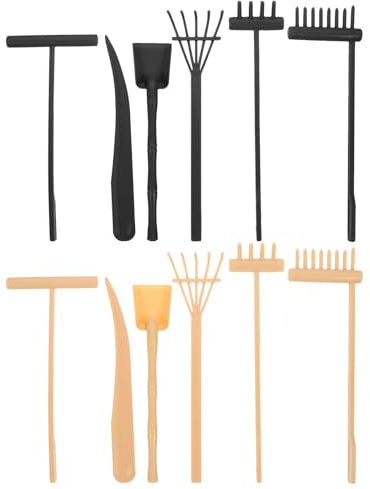 Uonlytech Teiliges Zen Garten Werkzeug Sand Rechen und Zen Garten Zubehör DIY Meditationswerkzeug für Sandgärten Stressabbauend und Kreativ Geeignet für Erwachsene