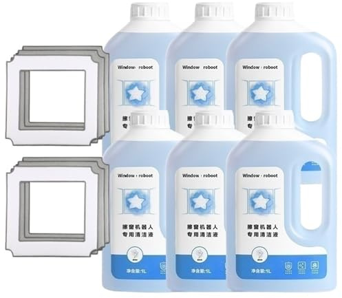 Soluzione detergente e panni for la pulizia dei vetri for robot lavavetri, compatibili con Ecovacs Winbot W836/850/855/860/880/920/83S, accessori di ricambio(C)
