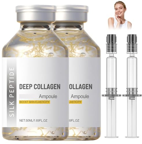 2Pcs Peptide Lifting Ampoule,Collagen Peptide Lifting Serum,Smoothing Anti-Aging Serum for Face Tightening,Lifting,Smoothing,Hydrating,100ML