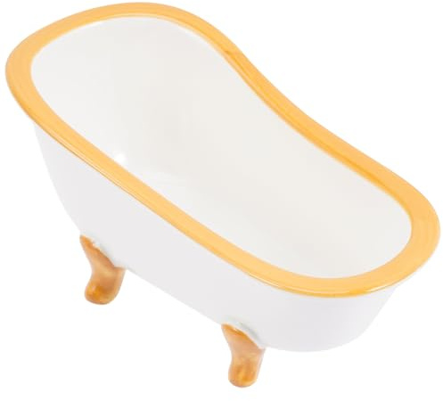 Ciieeo Vasca da Bagno in Ceramica per Criceti, Piccola Sabbiera per Animali Domestici, Casa Nascondiglio WC per Topi, Toilette Igienica per Piccoli Roditori, Accessorio per Gabbia
