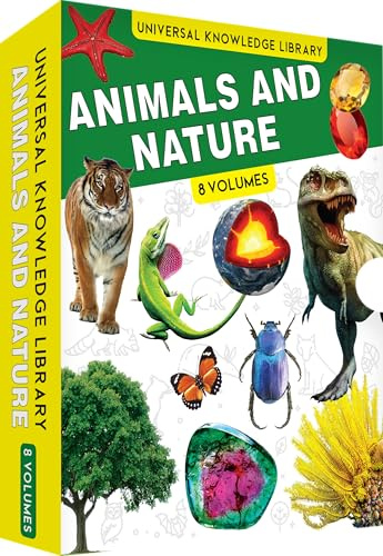 Universal Knowledge Library:Animals & Nature Set of 8 Books|Animals|Dinosaurs|Insects|Oceans|Reptiles|Rocks & Minerals|Trees|Volcanoes & Earthquakes