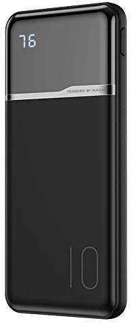XIAOPENGCASE KUULAA Power Bank 10000 mAh Cargador de batería externa USB PoverBank 10000 mAh para Xiaomi Mi 9 8 iPhone Tablet Case (Color: Negro)