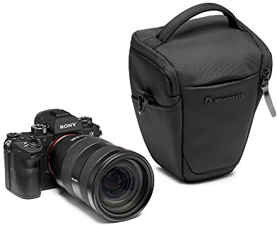 Manfrotto Advanced Fondina S III, Custodia Macchina Fotografica per Mirrorless con Obiettivo, Borsa Fotografica con Attacco per Treppiede e Copertura Antipioggia, Accessori Fotografia