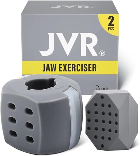 2 Stücke JVR Jaw Exerciser, Jawline Trainer, Kiefer Exercise und Schöne Kieferlinie
