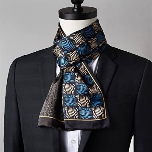 Herren-Seidenschal, Kleiner Langer Streifen, passend zum Anzug, Hemdschal, Drift-Krawattenschal, Winter-Vintage-Schal