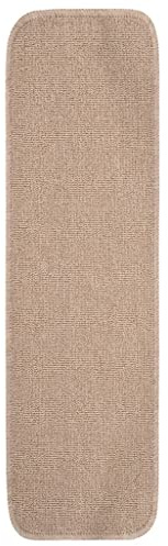 vidaXL 15x Tapis d'Escalier Antidérapants Rectangulaires Carpettes de Marches d'Escalier Protecteurs Moquettes Couvre-marches Décoration 75x20 cm Beige