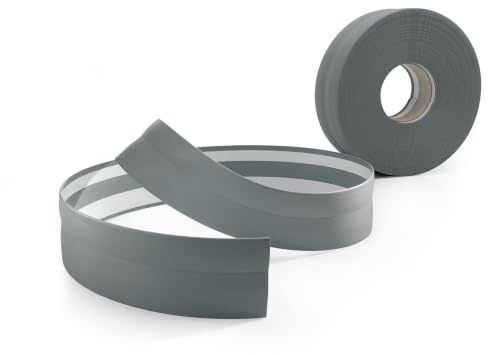 Quest Plinthe Souple Autoadhésive 32 x 23 mm Flexible - Gris, 15 m | Bande de finition PVC décorative et durable, facile à entretenir, pour salon, cuisine, salle de bain & locaux techniques
