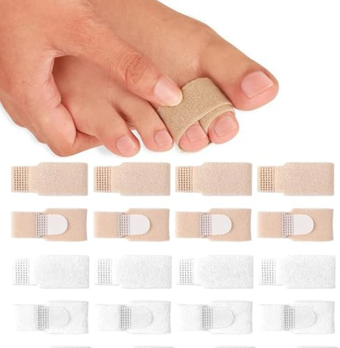 JYNVO 16 pièces d'orthèses pour orteils en marteau, orthèses pour orteils, séparateurs d'orteils superposés, bandages pour orthèses d'orteils, attelles pour orteils, séparateurs interdigitaux
