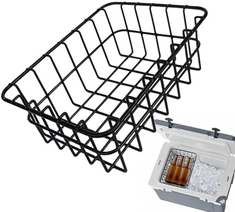Ylnailky Cooler Basket - Metal Wire Organizer,Deep Freezer Baskets Storage Bins | for Snacks Produce Fruits Beverage Food Beer Picnic Outdoor BBQ Kitchen Pantry Home