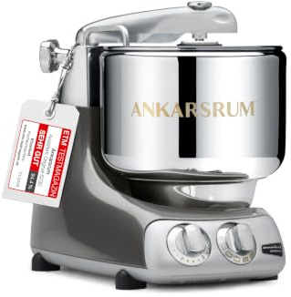 Ankarsrum Assistent Original 6230 Küchenmaschine, Black Chrome | 1500 Watt, multifunktionale Küchenmaschine u.a. zum Backen, mit 7 Liter Edelstahlschüssel, handgefertigt in Schweden