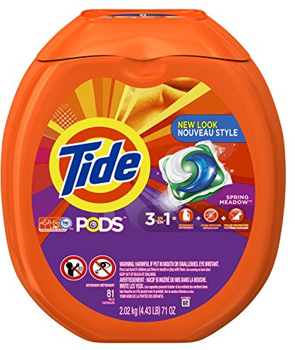 Tide PODS Spring Meadow Scent HE Turbo Laundry Detergent Pacs, 81 Count